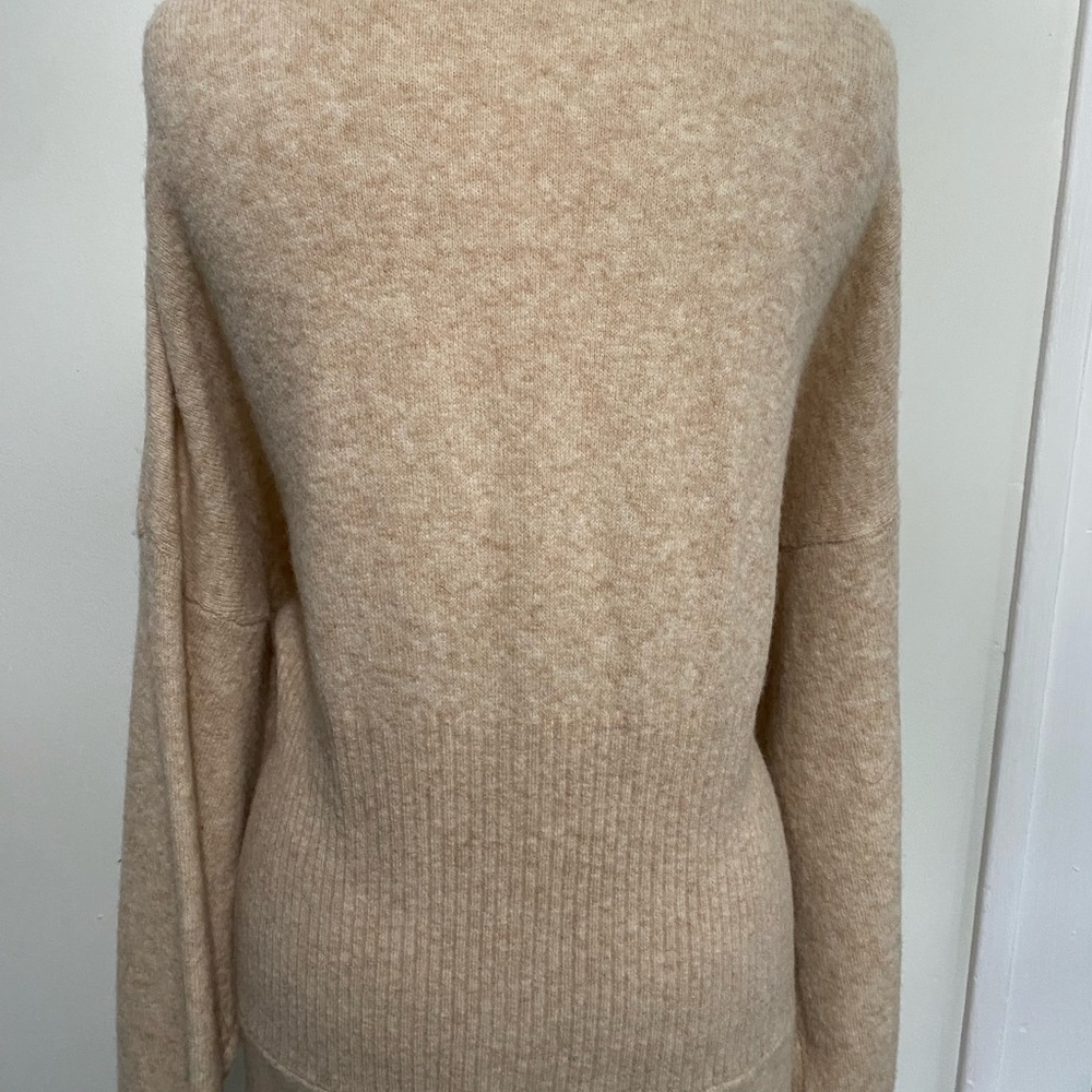 ZARA Beige Wool Blend Long Cardigan Sweater - Size M - Picture 5 of 9